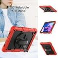 thumbnail image 6 of Dteck Screen Protector Case for Lenovo Tab M10 Plus (3rd Gen) 2022 10.6-inch TB-125F/TB-128F,Shockproof Rubber Armor 3-Layer Protection Case Stand Cover with Adjustable Shoulder/Hand Strap,Red, 6 of 8
