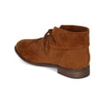thumbnail image 3 of Women Suede Round Toe Lace Up Oxford Folded Cuff Ankle Bootie BE85, 3 of 5