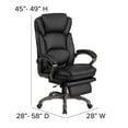 thumbnail image 5 of Flash Furniture High Back Black LeatherSoft Executive Reclining Ergonomic Swivel Office Chair with Outer Lumbar Cushion and Arms, 5 of 13