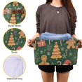 thumbnail image 3 of Yayeee Canvas Storage Basket with Handles for Shelves Fabric Bins Closet Organizer, Beige Christmas Gingerbread, 3 of 8
