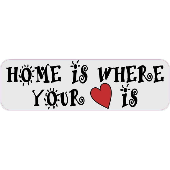 10in x 3in Home Is Where Your Heart Is Magnet Magnetic Car Truck Magnets