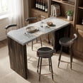 thumbnail image 4 of Modern 55 Inch Counter Height Table – Rectangular Faux Marble Bar Table, Heavy Duty Pub Table for Kitchen Island or Balcony, Seats 4, 350 lb Capacity, 4 of 8