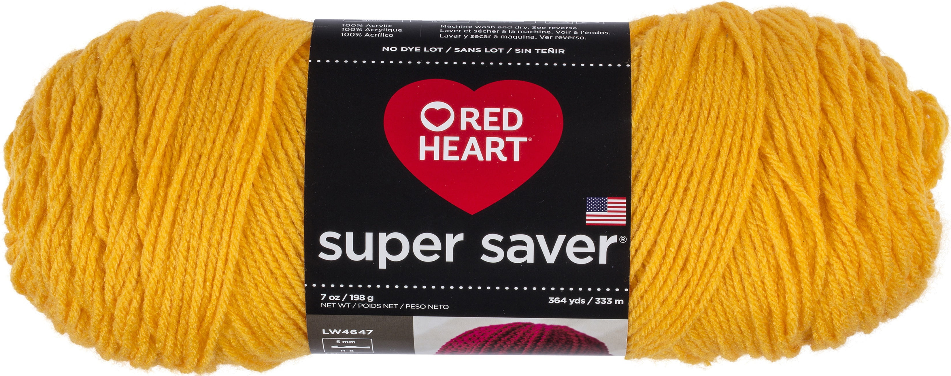 Red Heart Super Saver Yarn-Saffron, Multipack Of 3