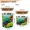 thumbnail image 3 of Wobogo Colorful Parrot Food Storage Jars 304 Food Grade Stainless Steel Canisters With Vacuum Airtight Lids for Coffee Snacks Nuts Cereal 900ML, 3 of 9