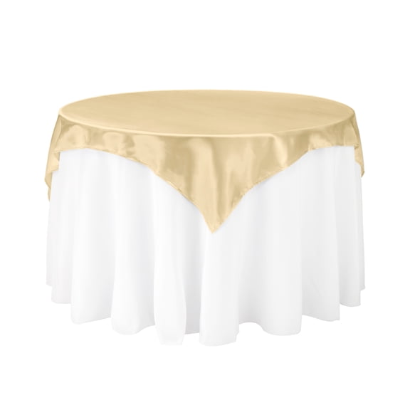 60 in. Square Satin Overlay Gold