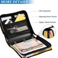 thumbnail image 4 of Haosy 3 Ring Zipper Binder with Shoulder Strap Waterproof Trapper Keeper 2 Inch D-Ring 500 Sheets Capacity, Rabbbit Wreath Bows Christmas, 4 of 8