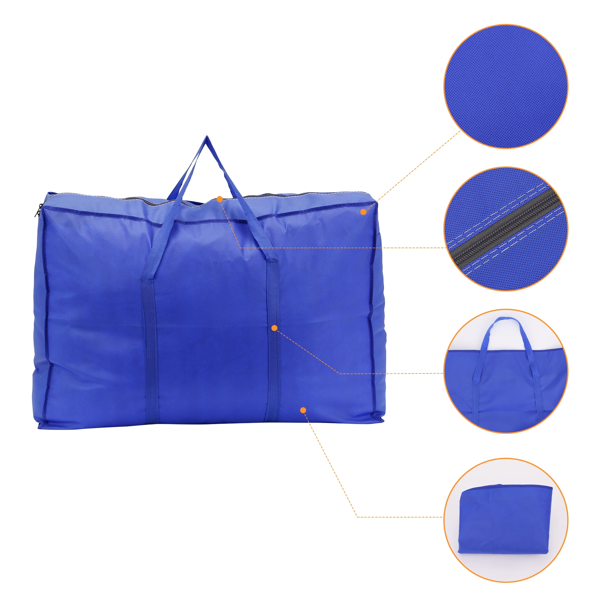Unique Bargains 1 Pack Clothes Storage Foldable Storage Bags Royal Blue 31*22*10in