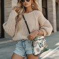 thumbnail image 4 of HELLHERO Multiple Zipper Pockets Shoulder Bag for Daily and Travel, PU Leather Waterproof Women's Shoulder Crossbody Purse, Butterfly Floral Print, 4 of 7