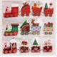 thumbnail image 5 of Tren de Navidad de madera pintada a mano, mini tren de Navidad de plástico, adornos navideños, adornos para fiestas, adornos de mesa de Navidad, 5 of 5
