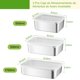 thumbnail image 3 of 3PCS Contenedores para Alimentos, Caja de Almacenamiento de Alimentos de 304 Acero Inoxidable, Especificaciones Múltiples, para el Hogar, Restaurantes, Cocinas, Fiambrera de Metal, 3 of 4