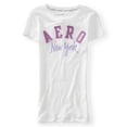 thumbnail image 2 of Aeropostale - Camiseta adornada con purpurina Aero New York para mujer, blanca, mediana Aeropostale Camiseta adornada, 2 of 2