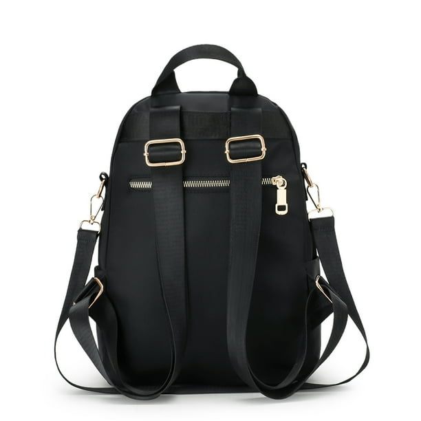 Lutabuo Women Nylon Solid Color Backpack Zipper Large 
