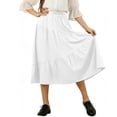 thumbnail image 5 of POIUYTR Girls Summer Midi Skirts Casual Elastic Waist Solid Color Smock Skirt Kids Vacation Flowy Skirts, 5 of 6