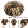thumbnail image 3 of SEGO Messy Bun Human Fake Bun Hair Scrunchie Curly Touseld Updo DIY Ponytail Hairpiece Wavy Donut Chignons for Women, 3 of 8