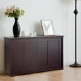 thumbnail image 5 of Costway Kitchen Storage Cabinet Sideboard Buffet Cupboard Wood Sliding Door Pantry Brown, 5 of 11