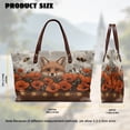 thumbnail image 6 of ZUXONGSY Fox Pansy Bee Print Tote Bag for Women Large Capacity Top Handle Bag Waterproof Satchel Handbags with Zipper for Shopping Work, 6 of 6