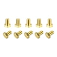 thumbnail image 1 of Unique Bargains Brass Hex Bolts, M5x8mm 10 Pack Fully Thread Grade 4.8 Machine Screws, 1 of 4