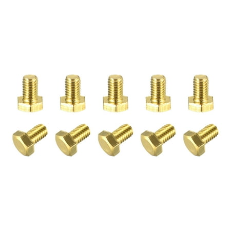 

Brass Hex Bolts M5x8mm 10 Pack Fully Thread Grade 4.8 Machine Screws