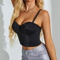 thumbnail image 4 of TODOZO Women's Cut Strappy Gothic Bustier Tops Caged Cropped Top Going Out Tops for Women Summer Spaghetti Strap Bustier Corset Tops for Women Going Out Top Date Night Top Party Club Top Black S, 4 of 8