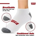 thumbnail image 3 of Levi's Low Cut Socks for Men, Athletic Mens Socks Low Cut, Size 8-10, White, 8, 3 of 7
