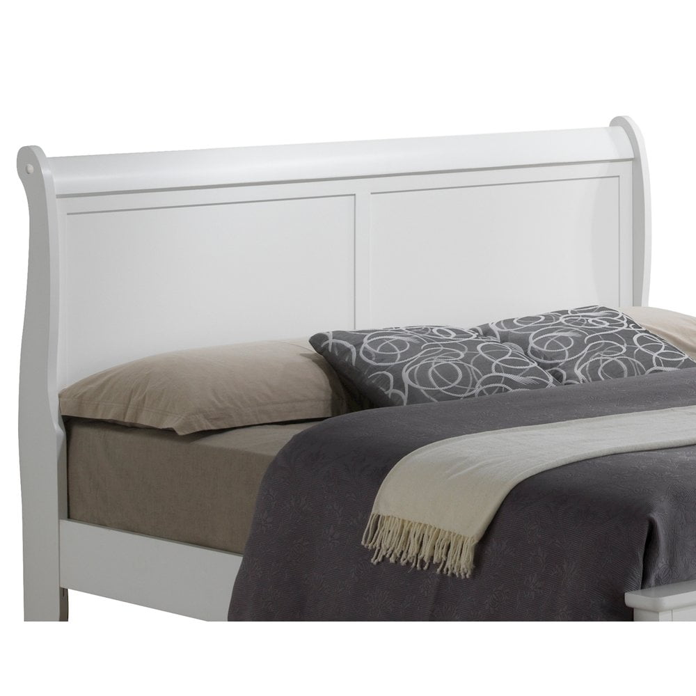 Glory Furniture Louis Phillipe King Storage Bed in White Color