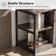 thumbnail image 3 of QinaQin Mueble para TV color roble rústico de 75 pulgadas con puertas dobles de malla y repisas ajustables, ideal para sala, 3 of 9