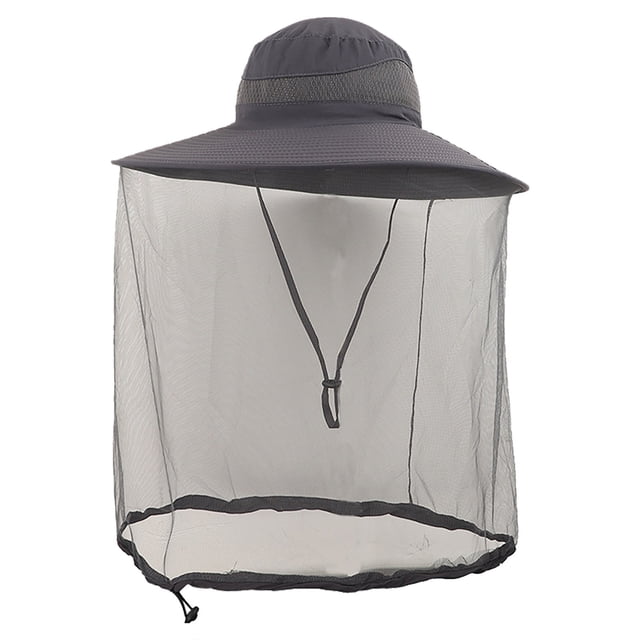 TIELUTT Dark Grey Hat with Face Mesh Offering Sun and for Outdoor Activities. Cookware Set Backpack 70l Water Camping Filter Hiking Back Packs Men Rechargeable Camping Light