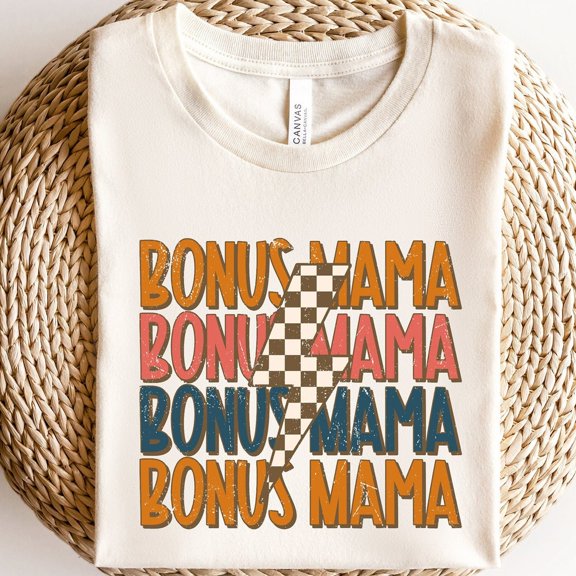 Retro Bonus Mama Shirt, Step Mom Gift Shirt, Mother'S Day Tshirt, Bonus Mom Gifts, Best Step Mom Ever Tee Unisex S-5XL Hot Trending Shirt, Vintage Birthday Gift