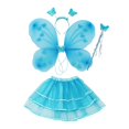thumbnail image 1 of Disfraz de Hada para Niñas Disfraz de Princesa Tutu Personal para Niños Ala de Mariposa 4 Piezas/juego para Juegos de Simulación Favor de Fiesta Actua Azul Sunnimix disfraz de hada, 1 of 8