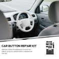thumbnail image 3 of KAKOWELY 1 Set Car Button Repair Kit Dash Panel Decal Matte Black for Car Owners, 3 of 8