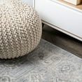 thumbnail image 5 of JONATHAN Y MODERN PERSIAN Vintage Moroccan Traditional Area Rug, 5'Round, Light Gray, 5 of 9