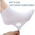 thumbnail image 4 of SnnmBlm Women's and Men's Thin Cotton Low Cut Ankle Socks, multipack White 14 Pairs, 4 of 5