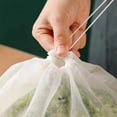 thumbnail image 4 of Basiess Nut Milk Bag, Reusable Nylon Mesh Strainer Bag for Almond Milk Yogurt Cheese, Food Grade Filter Bag for Kitchen White, 4 of 7