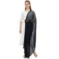 thumbnail image 6 of Phagun Indian Women Chiffon Dupatta Neck Wrap Long Stole Scarves Chunni-Black, 6 of 6
