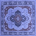 thumbnail image 1 of Ahgly Company Machine Washable Indoor Square Oriental Blue Industrial Area Rugs, 5' Square, 1 of 4