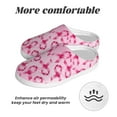 thumbnail image 6 of KLL Breast Cancer Ribbons Awareness Pattern Adult Unisex Cozy Slippers,Fuzzy Slip-on Slippers TPR Sole Slippers Comfort Plush Home Footwear for Indoor & Outdoor-39/40, 6 of 7