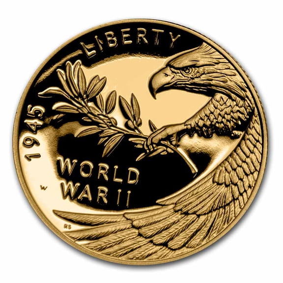 2020-W World War II Gold Anniversary Coin (w/Box and COA)