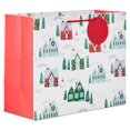 thumbnail image 1 of Hallmark Large Horizontal Christmas Gift Bag (Snowy Houses), 1 of 5