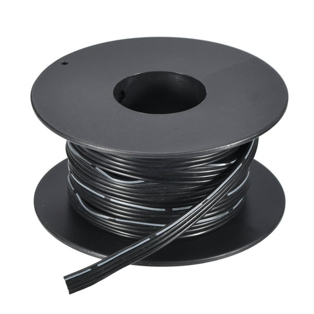 QUARKZMAN Cable De Cinta De Silicona De 20AWG 3 Pines 20 Calibre Cable Plano Flexible De Silicona 1.5m/4.9ft Negro Cable De Cobre Estañado Trenzado Para Avión Modelo, Coche Modelo
