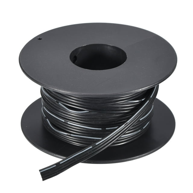 26AWG Silicona Cinta Cable 4 Pines 26 Calibre Plano Cable Flexible Silicona Alambre 6 m/ 20 Pies Negro Trenzado Estañado Alambre de Cobre