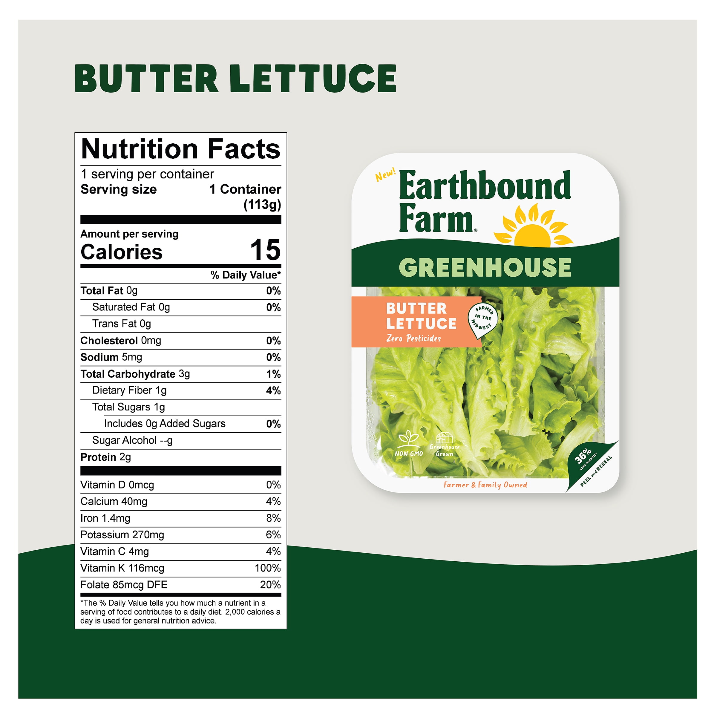 Earthbound Farm Greenhouse Butter Lettuce 4oz