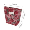 thumbnail image 2 of Unique Bargains 1 Pc Vintage Rose Makeup Bag Polyester Red Small, 2 of 5