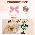 thumbnail image 2 of Uxcell 120 pcs Mini Christmas Velvet Bows, 1.6" Small Tiny Ribbon Bow Vintage Twist Tie Bowknot for Christmas Tree Ornaments Wreath Garland DIY Crafts Gift Wrapping Decor, Light Pink, 2 of 6