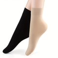thumbnail image 3 of [Simple Stockings] 5 Pairs Simple Solid Color Stockings | Comfortable & Breathable for Spring, Summer, and Autumn - Women's Stockings and Socks, 3 of 11