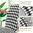 thumbnail image 5 of Yayeee 2 Pack Dining Chair Covers Stretch Parson Chairs Slipcovers Seat Protector, Black and White Geometric, 5 of 6