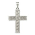 thumbnail image 1 of Sterling Silver Polished & Textured Cross Pendant, 1 of 2
