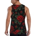 thumbnail image 3 of Fotbe Roses Pattern Men's Quick Dry Workout Tank Top Gym Muscle Tee Fitness Bodybuilding Sleeveless T Shirt Breathable Workout Shirt-Large, 3 of 9