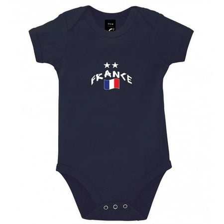 

Supportershop SUP579 France Soccer 2 Stars Baby Bodysuit Navy - 12-18 Months