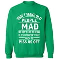 thumbnail image 2 of OXI Crewneck Sweatshirt - Don't Make Old People, Basic Casual Sweatshirts for Men's and Women Fleece Sweatshirt Long Sleeve - Irish Green Large, 2 of 2
