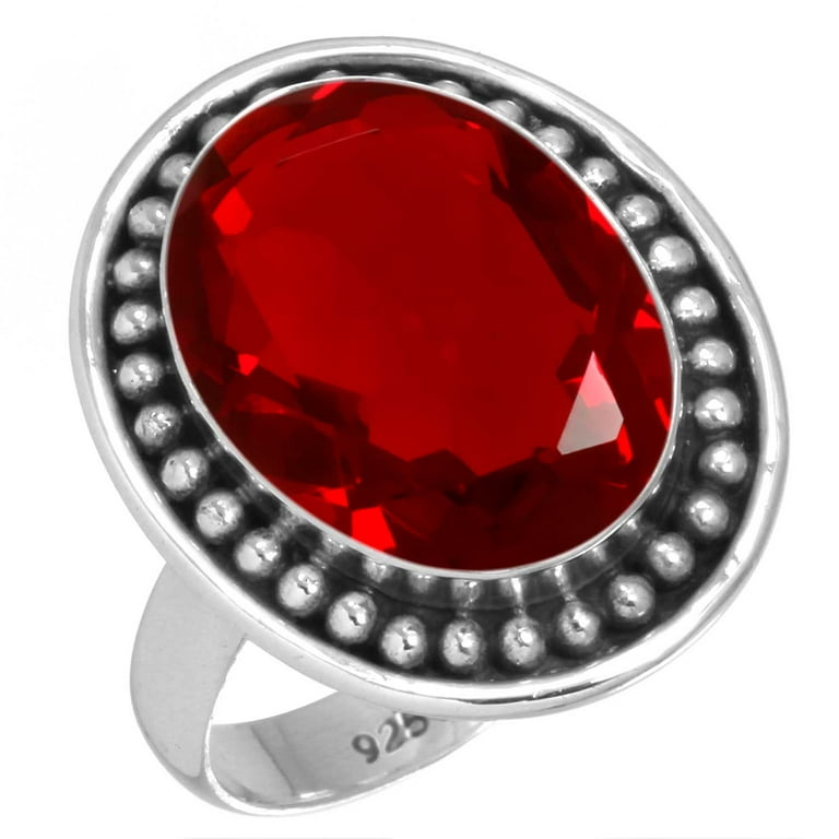 Ruby stone silver ring price deals